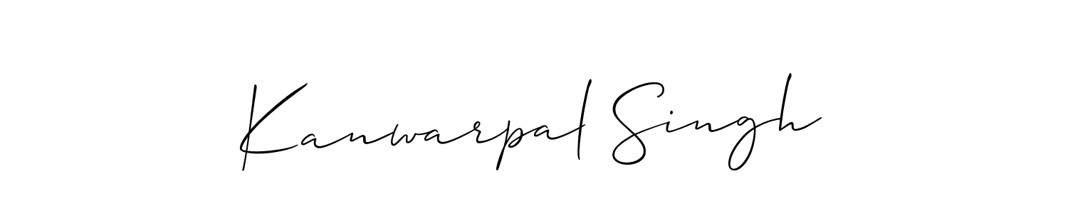 How to make Kanwarpal Singh name signature. Use Allison_Script style for creating short signs online. This is the latest handwritten sign. Kanwarpal Singh signature style 2 images and pictures png